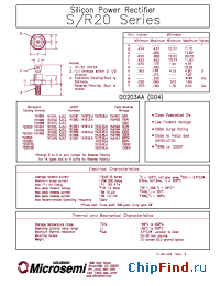 Datasheet 1N1583 производства Microsemi